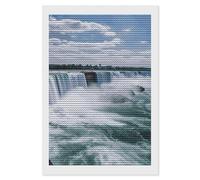 POTSCBVW Niagara Falls Diamond Art Kits for Adults Beginners, Vertical 5D Diamond Painting Kits - Round Drill, DIY Painting for Home Wall Decor, 8"x12"