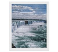 POTSCBVW Niagara Falls Diamond Art Kits for Adults Beginners, Vertical 5D Diamond Painting Kits - Round Drill, DIY Painting for Home Wall Decor, 16"x20"
