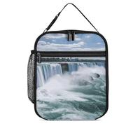 POTSCBVW Niagara Falls Lunch Bag Large Capacity, Insulated Lunch Tote with Secure Buckle, Leakproof Cooler Tote Bag for Work, Gym, Picnic, Travel & Outdoor Activities