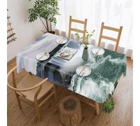 POTSCBVW Niagara Falls Rectangular Tablecloth 55"x70", Waterproof Stain-Resistant Polyester Table Cover for Dining Table, Rectangle Table Cloth for Kitchen, Party, Outdoor, Wedding