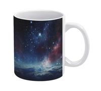 POTSCBVW Night Outer Space Mugs 11 Oz Ceramic Coffee Mugs for Cafe & Home, Elegant Classic Tea Cup Gift for Men & Women