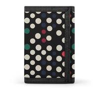 POTSCBVW Polka Dot Wallet Compact Trifold Wallet with Keychain Lightweight & Durable Purse for Outdoor, style, One size, Classic