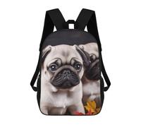 POTSCBVW Puppys Pug Backpack for Men Women, Heavy Duty Backpack Large Capacity, Durable Lightweight Travel Daypack