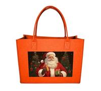 POTSCBVW Reusable Felt Bag Large Capacity Grocery Bags Santa Claus Tote Bags Stylish Commuter Work Bag