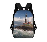 POTSCBVW Sea Lighthouse Backpack for Men Women, Heavy Duty Backpack Large Capacity, Durable Lightweight Travel Daypack