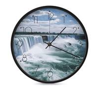 POTSCBVW Silent Non-Ticking Wall Clock 10 Inch Round, Battery Operated with Easy Mounting Kit, Niagara Falls Wall Clock Modern Decorative Clocks for Home Office Classroom