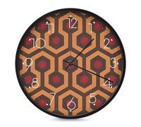 POTSCBVW Silent Non-Ticking Wall Clock 10 Inch Round, Battery Operated with Easy Mounting Kit, Shining Overlook Wall Clock Modern Decorative Clocks for Home Office Classroom