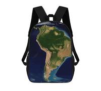 POTSCBVW South America Satellite Image Backpack for Men Women, Heavy Duty Backpack Large Capacity, Durable Lightweight Travel Daypack