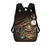 POTSCBVW Steampunk Watches Keys Backpack for Men Women, Heavy Duty Backpack Large Capacity, Durable Lightweight Travel Daypack