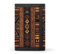 POTSCBVW Traditional African Design Pattern Wallet Compact Trifold Wallet with Keychain Lightweight & Durable Purse for Outdoor, style, One size, Classic