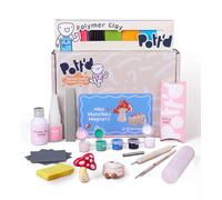Pott’d Mini Munchies Polymer Clay Magnet Kit - Make Your Own Food-Inspired Fridge Magnets Easy DIY Craft Kit for Adults & Beginners