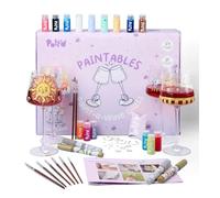 Pott’d Paintables Paint-a-Wine Glass Kit - DIY Glass Painting Kit for Adults with Wine Glasses, Paints, Brushes, Pens and Charms, Craft Kit for Adults, Ideal for Beginners