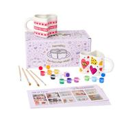 Pott’d Perfect-Pair-Mugs, Heart-Shaped Mug Painting Kit for Couples. Includes Ceramic Paints, Brushes & Inspiration Guide for Date Nights or Valentine’s Day Gifts