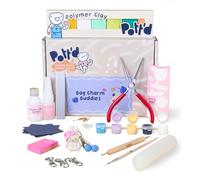 Pott’d Polymer Clay Bag Charms Kit - Craft Kit for Adults & Beginners Includes Clay, Tools, and Keychain Attachments, DIY Accessory Gift
