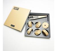 Pott’r Miniature Floral Clay Roller Pattern Set 1 | 12mm Pottery Texture Rollers with Handle | Clay Tools for Pottery, Ceramics & Clay Craft | Set of 6 Including Handle and CASE