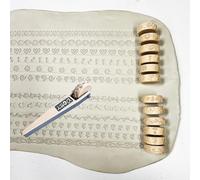 Pott’r Miniature Floral Clay Roller Pattern Sets 1 and 2 - 12mm Pottery Texture Rollers with Handle | Clay Tools for Pottery, Ceramics & Clay Craft | 12 Rollers inc Handle | Optional Case