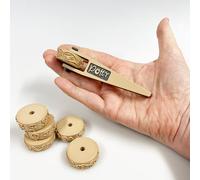 Pott’r Miniature Floral Clay Roller Set 2 - 12mm Pottery Texture Rollers with Handle | Floral Pattern Clay Tools for Pottery, Ceramics & Clay Craft | 6 Rollers inc Handle | Optional Case