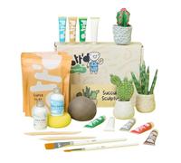 Pott'd Mini Pottery Kits | Air Dry Clay Pottery Kit for Adults | Includes Paints, Brushes, and Potters Tools | Free Online Step-by-Step Tutorial | Perfect for Beginners | Bring The Studio to Your Home