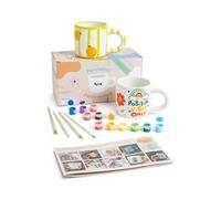 Pott'd Paintables Paint-a-Mug Kit Double Pottery Painting Kit for Adults Ceramic Painting Kit Includes Mugs, Paints, Brushes and Painting Inspiration Guide