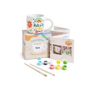 Pott'd Paintables Paint-a-Mug Kit Single Pottery Painting Kit for Adults Ceramic Painting Kit Includes Mugs, Paints, Brushes and Painting Inspiration Guide