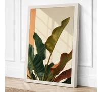 Potted Burgundy Plant Canvas Wall Art Print 24x16 Inch