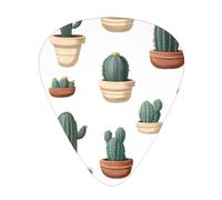 Potted cactus Printed pick set - 12 pieces, thin, medium and thick guitar picks, suitable for guitar, bass, electric guitar and ukulele