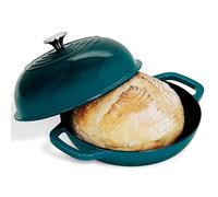 Potted Pans Dutch Oven for Sourdough Baking - 10 Inch Enameled Cast Iron Bread Cloche - Artisan Bakers Ceramic Coated Loaf Pan for Homemade Boule Loaves and No Knead Breads
