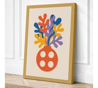 Potted Plant in Bloom Canvas Wall Art Print 30x20 Inch
