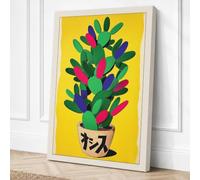 Potted Plant in Jewels Canvas Wall Art Print 36x24 Inch