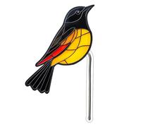 Potted Plant Insert Bird Planter Decoration Stained Glass Garden Decoration Acrylic Crafts Dress Up Decor acrylic decor pot plant Acrylic sun Flower yard patio Decorative flowers sun Bird wind