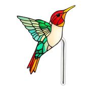 Potted Plant Insert Bird Planter Decoration Stained Glass Garden Decoration Acrylic Crafts Dress Up Decor acrylic decor pot plant Acrylic sun Flower yard patio Decorative flowers sun Bird wind