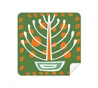 Potted Plant Mexico Totems Ancient Civilization Glasses Cleaning Cloth Phone Screen Cleaner Suede Fabric 2pcs