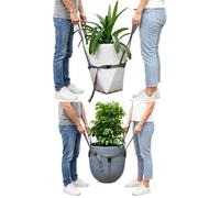 Potted Plant Mover and Lifting Straps for Garden, Planter Basket Support Straps, Flower Pot Holder Stand Organizer (Large)