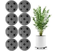 Potted Plant Stands, 8 Pieces 30 cm Flower Pot Stand Drainage Mesh, Pot Trivet Plants, Flower Pots Mesh Pads for Deck or Patio, Garden, Indoor and Outdoor Use