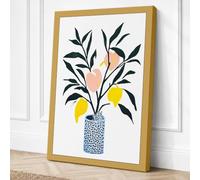 Potted Plant Study Botanical Canvas Wall Art Print 24x16 Inch