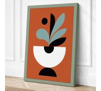 Potted Plant Study Botanical Canvas Wall Art Print 24x16 Inch