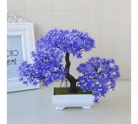Potted Plastic Guest Greeting Pine with Pot for Table Decoration in Home and Office Environments, Made of PVC (Iris)