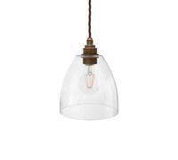 Potter Clear Glass Pendant Light - Old English Brass - Se Home