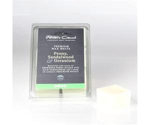 Potters Crouch Peony, Sandalwood & Geranium No.104 Wax Melts - Vegan - Highly Scented Wax Cubes for Candle Electic Wax Warmer, Wax Melt Burners, 6 x 22g