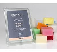 Potters Crouch Warm Linen No.40 Wax Melts - Vegan - Highly Scented Wax Cubes for Candle Electic Wax Warmer, Wax Melt Burners, 6 x 22g