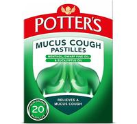 Potter's Mucus Cough Pastilles, Non-Drowsy, 20 Pastilles - Relieve The Symptoms of Catarrh, Coughs and Colds
