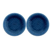 Potters Reactive Glaze Indigo Melamine/Plastic/BBQ/Outdoor Side Plate Set (2)
