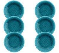 Potters Reactive Glaze Teal/Blue 21.5cm Melamine/Plastic Side Plates - Set (6)