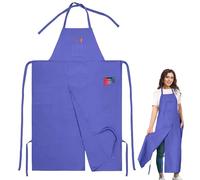 Potters Split Leg Apron, Multifunctional Split Leg Apron with Three Portable Pockets, Adjustable Waterproof Full Coverage Kitchen Aprons for Men, Women DIY Ceramic Gardening Sculpture Cooking, BBQ