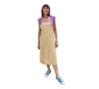 Potters Warehouse Pottery Apron Split Leg with an Adjustable neck strap and 2 pockets 8 Cotton Colours (Beige)