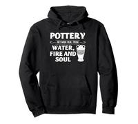 Pottery Art Ceramic Artist Water Fire Soul Studio Maker Vibe Pullover Hoodie