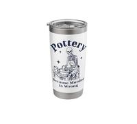 Pottery Because Murder is Wrong Skeleton Potter Stainless Steel Insulated Tumbler