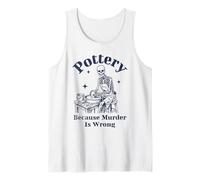 Pottery Because Murder is Wrong Skeleton Potter Tank Top