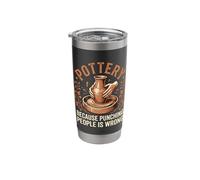 Pottery Because Punching People is Wrong Stainless Steel Insulated Tumbler