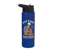 Pottery Because Punching People is Wrong Stainless Steel Insulated Water Bottle